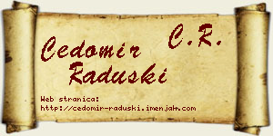 Čedomir Raduški vizit kartica